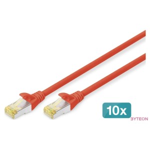 ASSMANN Electronic CAT6A S,FTP hálózati kábel Vörös 1 M S,FTP (S-STP)