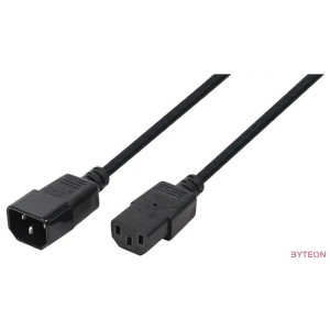 LogiLink CP110 tápkábel Fekete 3 M C13 csatlakozó C14 csatlakozó