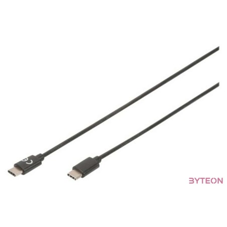 Digitus AK-300138-030-S USB kábel 3 M USB 2.0 USB C Fekete