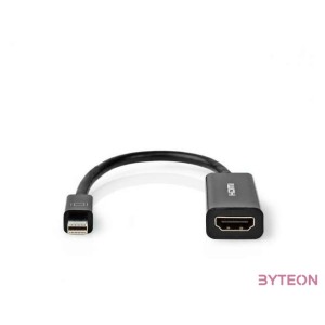 Nedis CCGT37650BK02 video átalakító kábel 0,2 M Mini DisplayPort HDMI Fekete