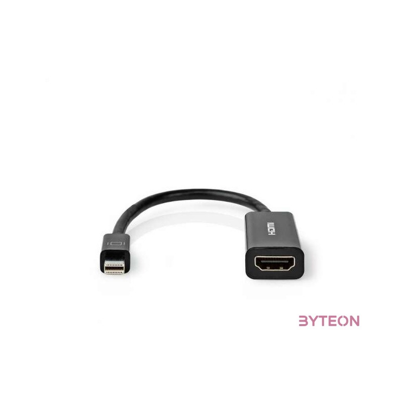 Nedis CCGT37650BK02 video átalakító kábel 0,2 M Mini DisplayPort HDMI Fekete