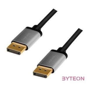 LogiLink CDA0100 DisplayPort kábel 1 M Fekete, Szürke