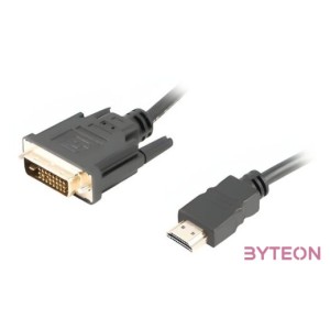 Lanberg CA-HDDV-20CU-0018-BK video átalakító kábel 1,8 M HDMI A-típus (Standard) DVI-D Fekete