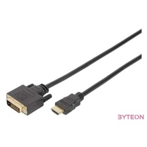 Digitus 2m, HDMI,DVI-D HDMI A-típus (Standard) Fekete