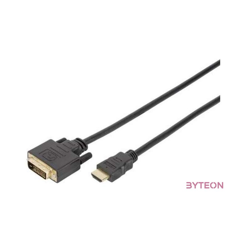 Digitus 2m, HDMI,DVI-D HDMI A-típus (Standard) Fekete