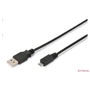 ASSMANN Electronic A,micro-B, 3m USB kábel USB 2.0 USB A Micro-USB B Fekete