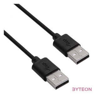 Akyga AK-USB-11 USB kábel 1,8 M USB 2.0 USB A 2 x USB A Fekete
