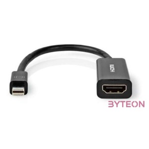 Nedis CCGT37650BK02 video átalakító kábel 0,2 M Mini DisplayPort HDMI Fekete