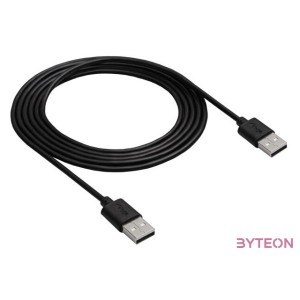 Akyga AK-USB-11 USB kábel 1,8 M USB 2.0 USB A 2 x USB A Fekete