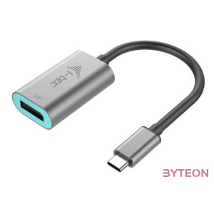 i-tec Metal C31METALDP60HZ video átalakító kábel 0,15 M USB C-típus Display Port Szürke, Türkizkék