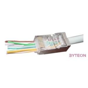 Gembird LC-PTF-01,100 vezeték csatlakozó RJ-45 Barna, Ezüst, Átlátszó