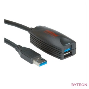 ROLINE USB 3.0 Active Repeater USB kábel 5 M USB A Fekete