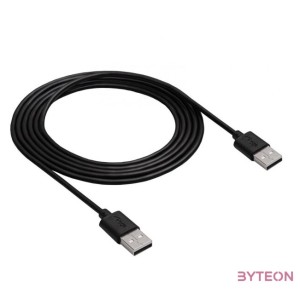 Akyga AK-USB-11 USB kábel 1,8 M USB 2.0 USB A 2 x USB A Fekete