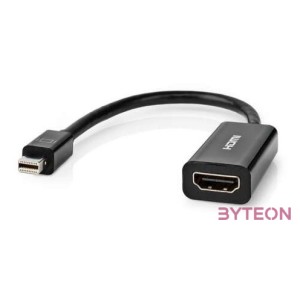 Nedis CCGT37650BK02 video átalakító kábel 0,2 M Mini DisplayPort HDMI Fekete