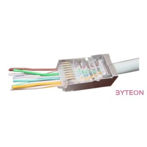 Gembird LC-PTF-01,100 vezeték csatlakozó RJ-45 Barna, Ezüst, Átlátszó