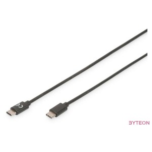 Digitus AK-300138-030-S USB kábel 3 M USB 2.0 USB C Fekete