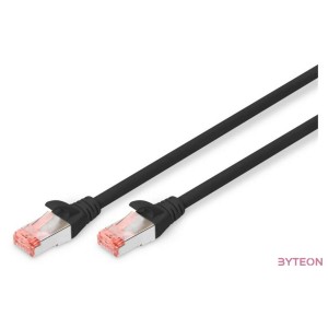 Digitus DK-1644-0025,BL hálózati kábel Fekete 0,25 M Cat6 S,FTP (S-STP)