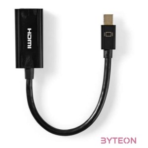 Nedis CCGT37650BK02 video átalakító kábel 0,2 M Mini DisplayPort HDMI Fekete