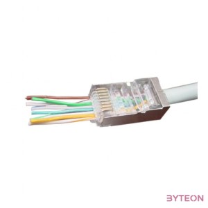 Gembird LC-PTF-01,100 vezeték csatlakozó RJ-45 Barna, Ezüst, Átlátszó