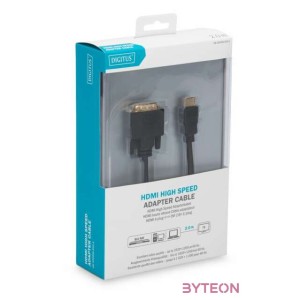 Digitus 2m, HDMI,DVI-D HDMI A-típus (Standard) Fekete