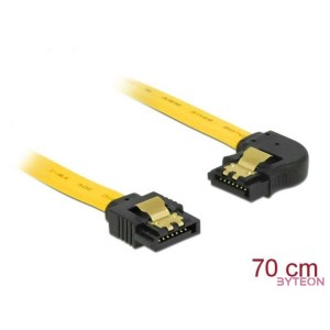 DeLOCK 0.7m SATA M,M SATA kábel 0,7 M Sárga