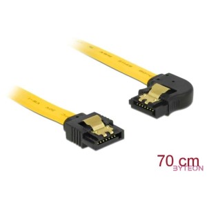 DeLOCK 0.7m SATA M,M SATA kábel 0,7 M Sárga