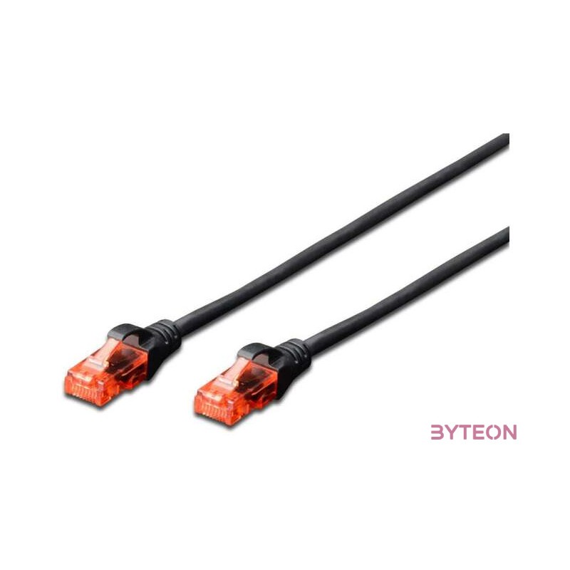 Digitus DK-1617-0025,BL hálózati kábel Fekete 0,25 M Cat6 U,UTP (UTP)