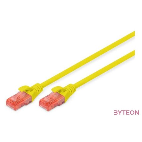Digitus 0.5m Cat6 UTP hálózati kábel Sárga 0,5 M U,UTP (UTP)