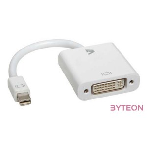 V7 CBL-MD1WHT-5E video átalakító kábel 0,17 M mini DisplayPort DVI-D Fehér
