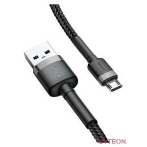 Baseus CAMKLF-CG1 USB kábel 2 M USB A Micro-USB B Fekete, Szürke