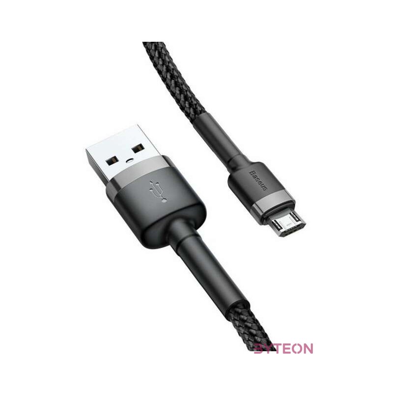 Baseus CAMKLF-CG1 USB kábel 2 M USB A Micro-USB B Fekete, Szürke