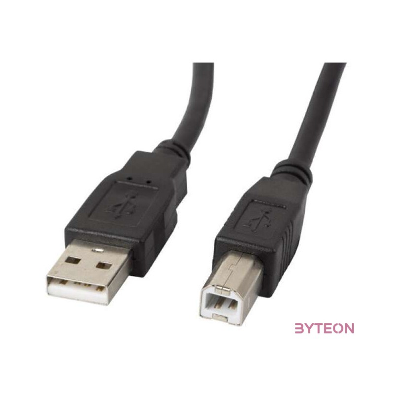 Lanberg CA-USBA-11CC-0018-BK USB kábel 1,8 M USB 2.0 USB B Fekete