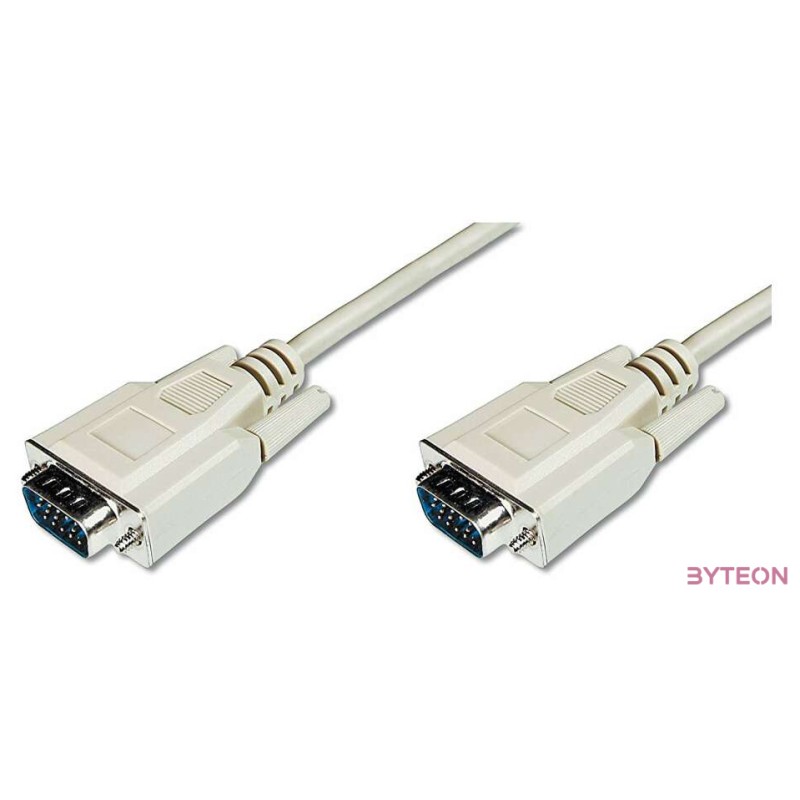 Digitus 1.8m D-Sub15 VGA kábel 1,8 M VGA (D-Sub) Bézs