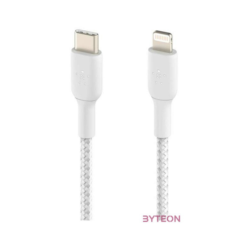 Belkin CAA004BT1MWH Lightning kábel 1 M Fehér
