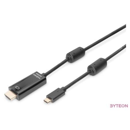 Digitus AK-300330-020-S video átalakító kábel 2 M USB C-típus DisplayPort Fekete