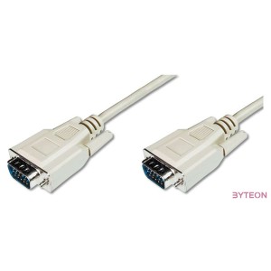 Digitus 1.8m D-Sub15 VGA kábel 1,8 M VGA (D-Sub) Bézs