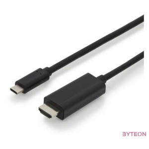 Digitus AK-300330-020-S video átalakító kábel 2 M USB C-típus DisplayPort Fekete
