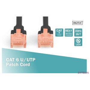 Digitus DK-1617-020,BL hálózati kábel Fekete 2 M Cat6 U,UTP (UTP)