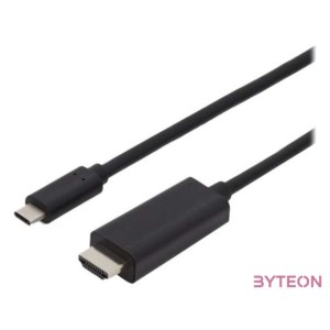 Digitus AK-300330-020-S video átalakító kábel 2 M USB C-típus DisplayPort Fekete
