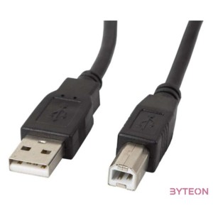 Lanberg CA-USBA-11CC-0018-BK USB kábel 1,8 M USB 2.0 USB B Fekete