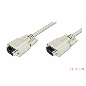 Digitus 1.8m D-Sub15 VGA kábel 1,8 M VGA (D-Sub) Bézs