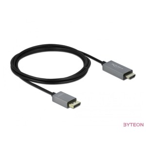 DeLOCK 85929 video átalakító kábel 2 M HDMI A-típus (Standard) DisplayPort Fekete, Szürke