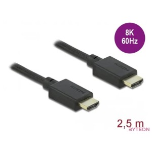 DeLOCK 85389 HDMI kábel 2,5 M HDMI A-típus (Standard) Fekete