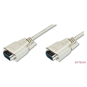 Digitus 1.8m D-Sub15 VGA kábel 1,8 M VGA (D-Sub) Bézs