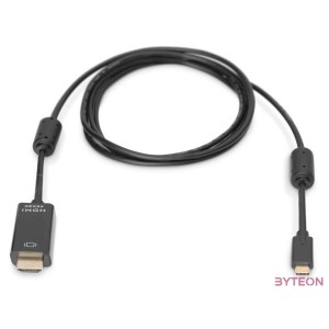 Digitus AK-300330-020-S video átalakító kábel 2 M USB C-típus DisplayPort Fekete