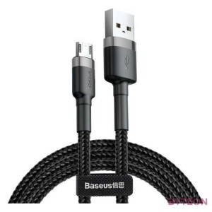 Baseus CAMKLF-CG1 USB kábel 2 M USB A Micro-USB B Fekete, Szürke