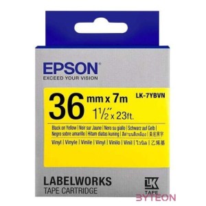 Epson LK-7YBVN TAPES VINYL LABEL TAPE címkéző szalag Sárgán fekete