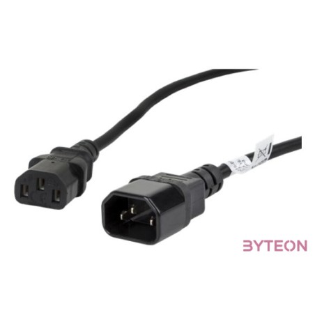 Lanberg CA-C13E-11CC-0018-BK tápkábel Fekete 1,8 M C13 csatlakozó C14 csatlakozó