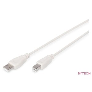 Digitus AK-300102-030-E USB kábel 3 M USB 2.0 USB A USB B Bézs