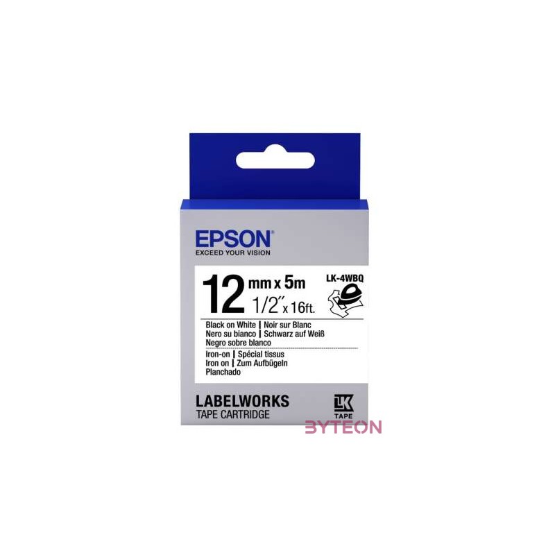 Epson LK-4WBQ címkéző szalag Fehéren fekete